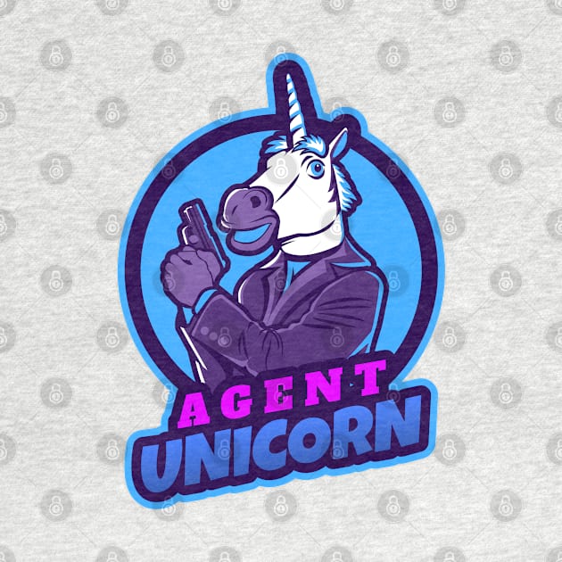 Agent Unicorn Design T-shirt Coffee Mug Apparel Notebook Sticker Gift Mobile Cover by Eemwal Design